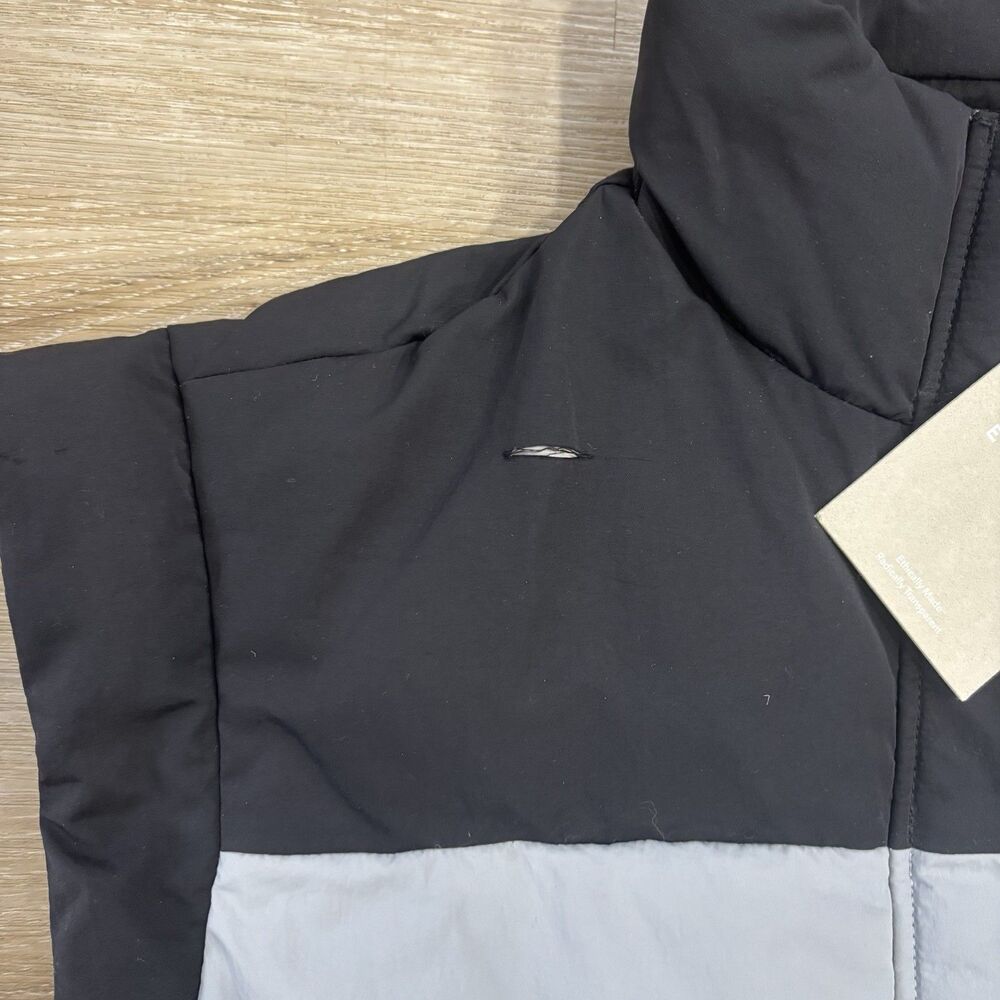Everlane Puffer Vest Womens Size XS Nyle Quilted, Black & Gray Colorblock - Picture 3 of 9